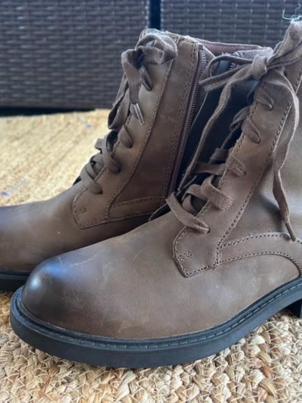 Clarks Women’s Brown Chukka Lace-Up Boots